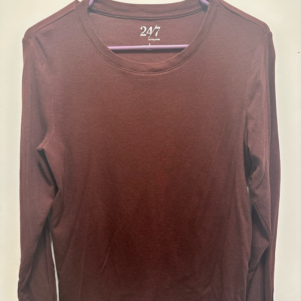 Maurices Rich Brown Long Sleeve Top - Picture 2 of 3